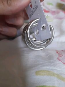 Korean Silver Hoop Earrings
