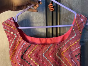 Sparkling Ethnic Blouse with full mirror work