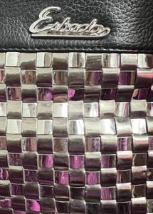 Esbeda Rare Stylish Black&amp;Silver Handbag