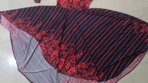Red &amp; nevi Blue Floral Print Dress