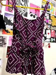 Purple Ethnic  Print Kurti Top