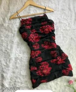 Hot Floral Ruched Mini Dress