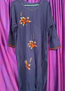 Embroidered Blue Kurta