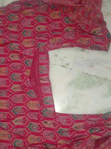 Cotton Work Kurta Set Wit Duapata