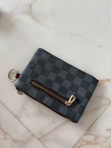 Designer Checkered Coin Pouch