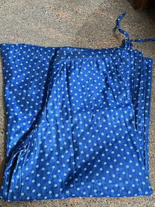 Blue colored palazzo pant with skirt like fitting