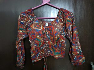 Printed padded zara Crop Top