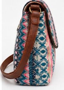 Boho Crossbody Bag with Colorful Print