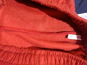 Rust Red Cotton Joggers – Unisex | Lightly Used