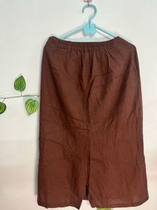 Brown Casual Skirt