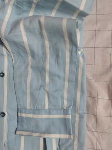 Men's Blue Striped Casual Shirt
