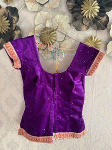 Beautiful Purple Velvet Blouse