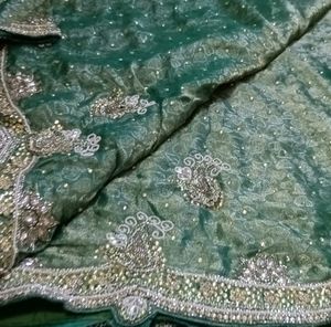 Bridal Green Haritage Heavy Silk Saree