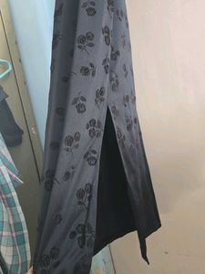 Black floral slip dress