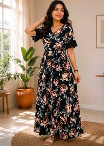 Floral Print Maxi Dress