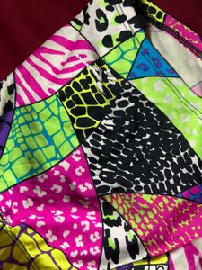 Vibrant Patchwork Dolphin Shorts