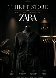 Orignal Zara Black Button-Up Cardigan