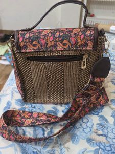 Boho Paisley &amp; Woven Handbag