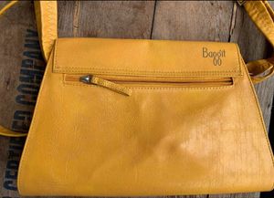 Yellow Textured Crossbody Bag
