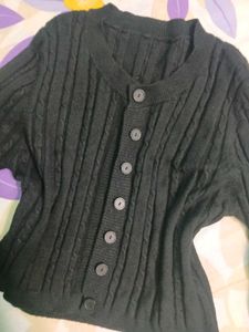 black cardigan