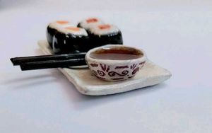 Miniature Sushi Set with Soy Sauce