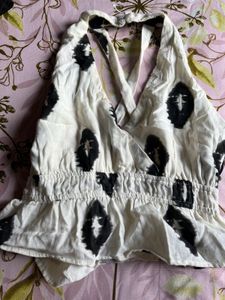 Cropped Boho Tie-Dye Halter Top