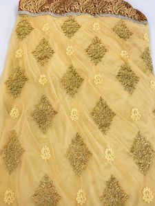 Heavy embroidered net saree