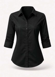 Classic Black Button-Down Shirt