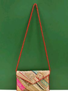 1 Day SaleZari Sequin Handcrafted Clutch Big Size