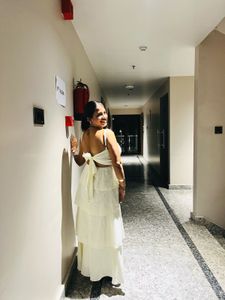 Elegant Tiered White Maxi Dress