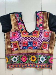 Embroidered Patchwork Blouse Top Navratri