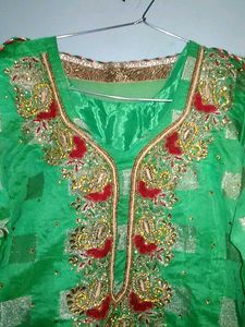 Madhuri Green party wear Salwar Suit
