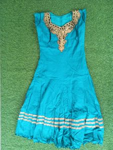Stunning Teal Embroidered Gown