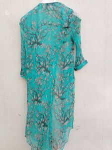 combo long boho Sheer Kimono Style Top
