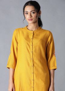 Yellow Embroidered Kurta Set