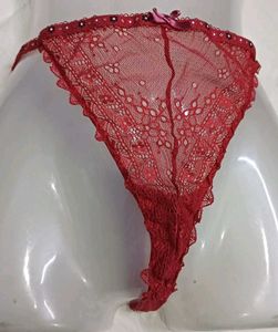 💛 Women's Red Lace Thong Briefs