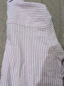 Pink Striped Button-Up Shirt