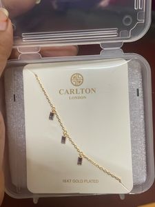Carlton London Gold Plated CZ Charm Bracelet