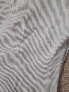 Peach Light  Ribbed V-Neck Tee