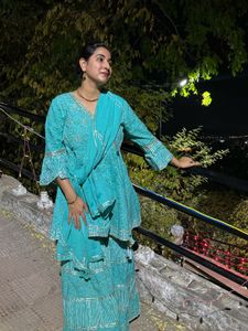 Beautiful Teal Kurta Set with Dupatta