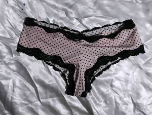 Pink Heart Print Bra