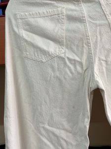 Off White Wide Leg Jeans