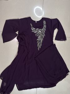 Elegant Purple Kurta Set with Dupatta