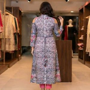 Designer Floral Print Kurta with Pants