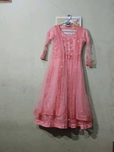 Elegant Pink Embellished Gown