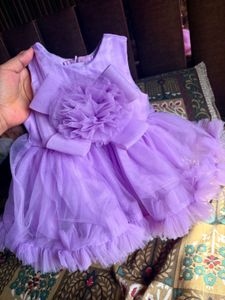 Adorable Lavender Tulle Dress with Bow