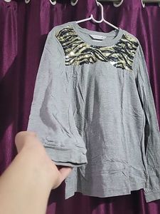 Gudi Grey Tshirt With Sequins
