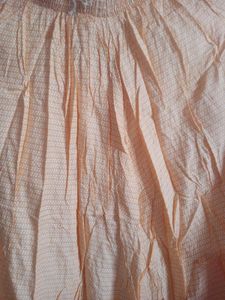 Elegant Light Orange Printed Ethnic Skirt