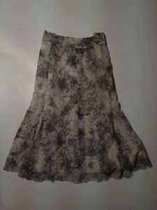 Snake printed Flowy Midi Skirt