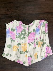 Vintage Floral Corset Top